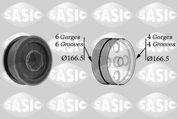 Sasic 9001808 - Belt Pulley, crankshaft autospares.lv