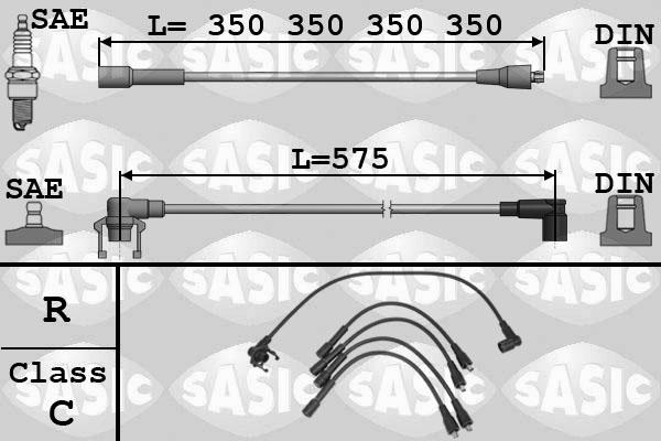 Sasic 9284009 - Ignition Cable Kit autospares.lv