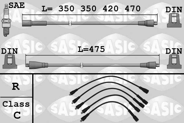 Sasic 9284016 - Ignition Cable Kit autospares.lv