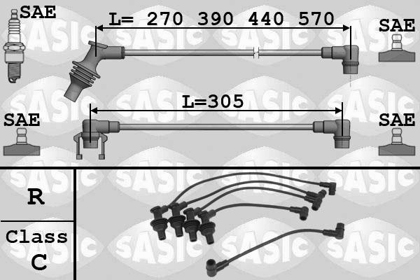 Sasic 9284010 - Ignition Cable Kit autospares.lv