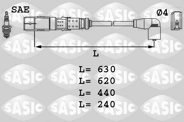 Sasic 9286012 - Ignition Cable Kit autospares.lv