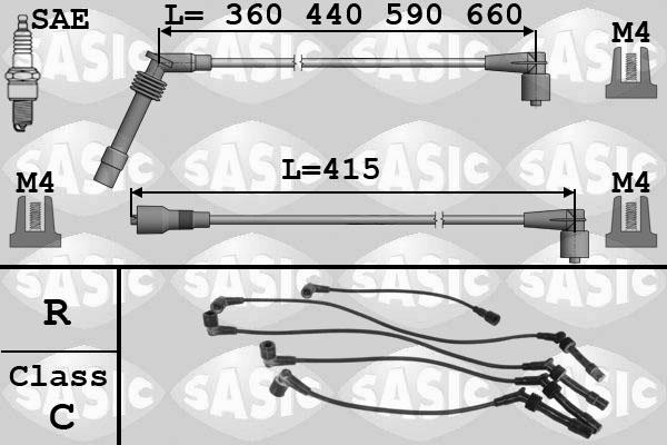 Sasic 9286080 - Ignition Cable Kit autospares.lv