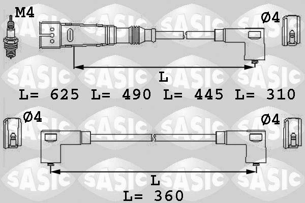 Sasic 9286034 - Ignition Cable Kit autospares.lv