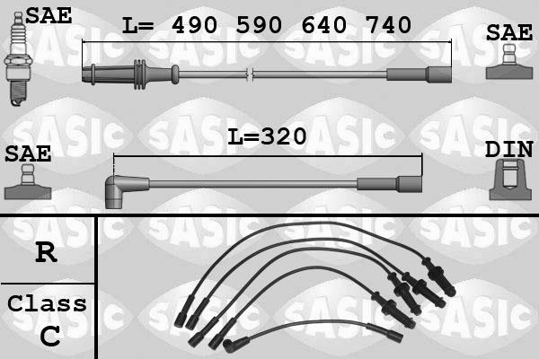 Sasic 9280004 - Ignition Cable Kit autospares.lv