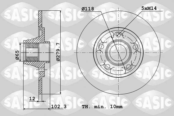 Sasic 4004307J - Brake Disc autospares.lv