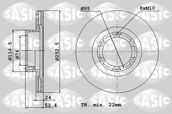 Sasic 4004249J - Brake Disc autospares.lv