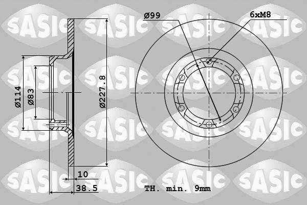 Sasic 4004240J - Brake Disc autospares.lv