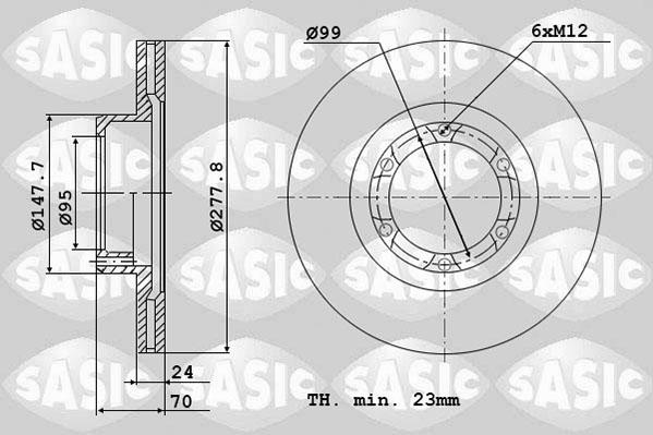 Sasic 4004258J - Brake Disc autospares.lv