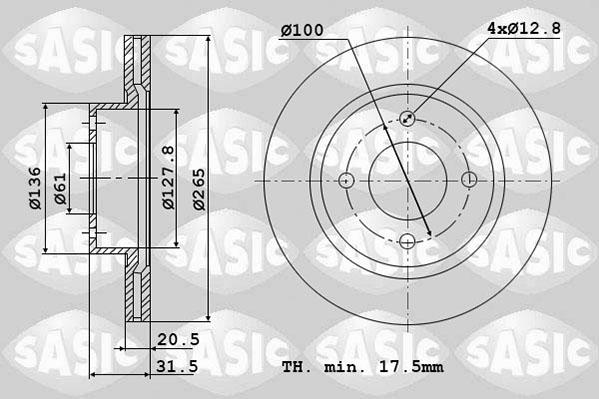 Sasic 4004265J - Brake Disc autospares.lv