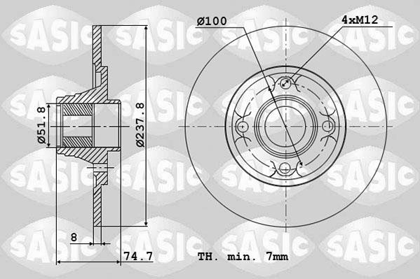 Sasic 4004287J - Brake Disc autospares.lv