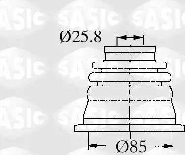 Sasic 4003458 - Bellow, drive shaft autospares.lv