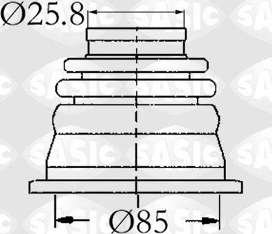 Sasic 4003408 - Bellow, drive shaft autospares.lv