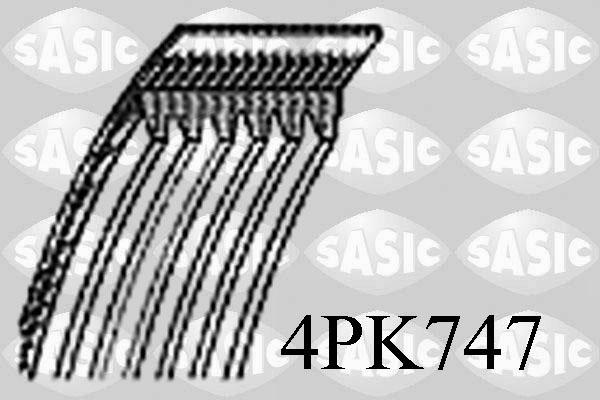 Sasic 4PK747 - V-Ribbed Belt autospares.lv