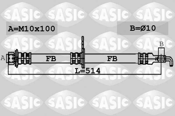 Sasic 6600019 - Brake Hose autospares.lv