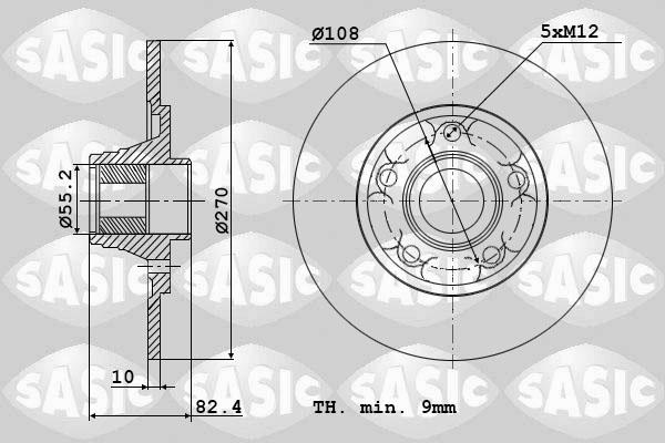 Sasic 6104043 - Brake Disc autospares.lv