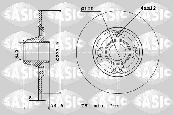 Sasic 6104015 - Brake Disc autospares.lv