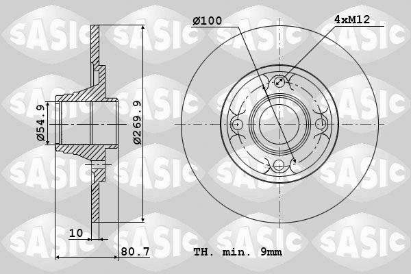 Sasic 6104012 - Brake Disc autospares.lv