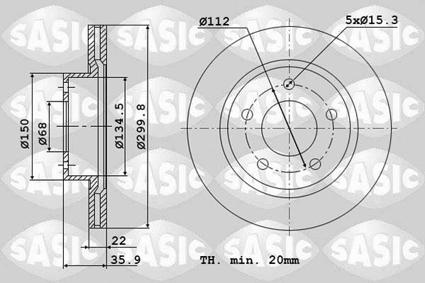 Sasic 6106040 - Brake Disc autospares.lv