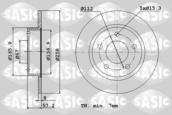 Sasic 6106053 - Brake Disc autospares.lv