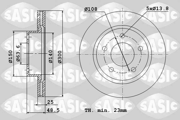 Sasic 6106008 - Brake Disc autospares.lv