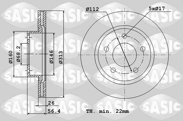 Sasic 6106032 - Brake Disc autospares.lv