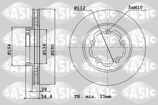 Sasic 6106149 - Brake Disc autospares.lv