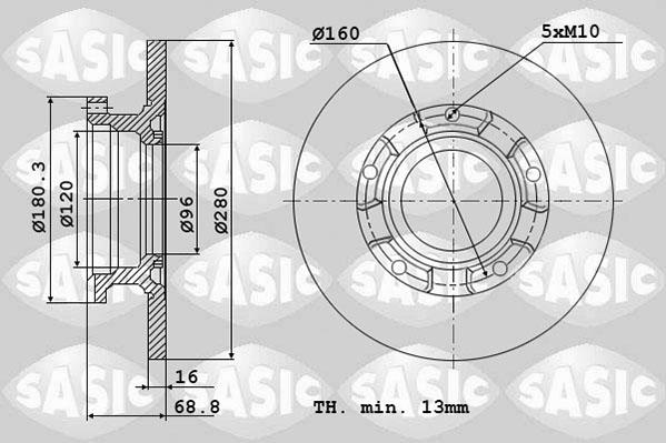 Sasic 6106145 - Brake Disc autospares.lv