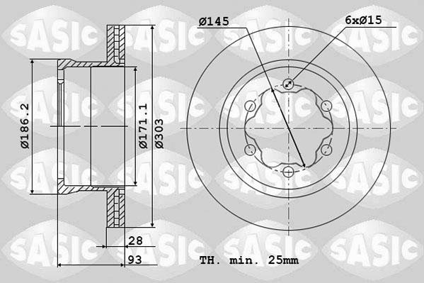 Sasic 6106103 - Brake Disc autospares.lv