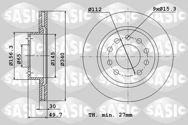 Sasic 6106184 - Brake Disc autospares.lv