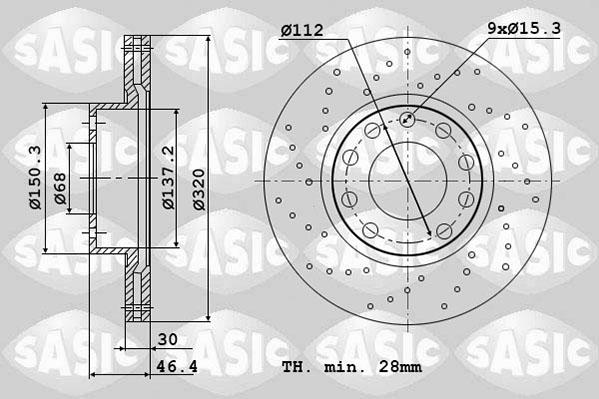 Sasic 6106183 - Brake Disc autospares.lv