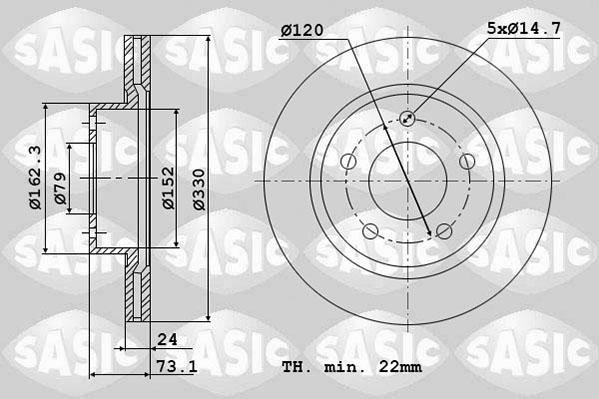 Sasic 6106138 - Brake Disc autospares.lv