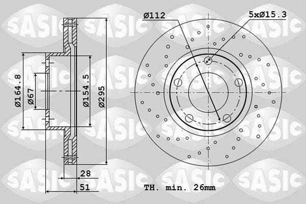 Sasic 6106240 - Brake Disc autospares.lv