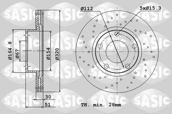 Sasic 6106241 - Brake Disc autospares.lv