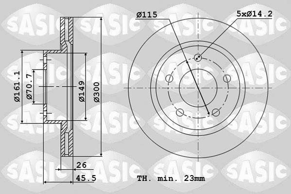 Sasic 6106205 - Brake Disc autospares.lv