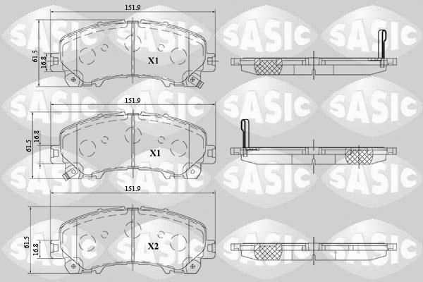 Sasic 6214040 - Brake Pad Set, disc brake autospares.lv