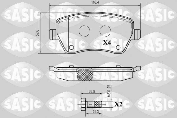 Sasic 6214051 - Brake Pad Set, disc brake autospares.lv