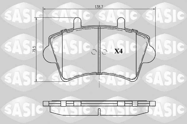 Sasic 6214015 - Brake Pad Set, disc brake autospares.lv