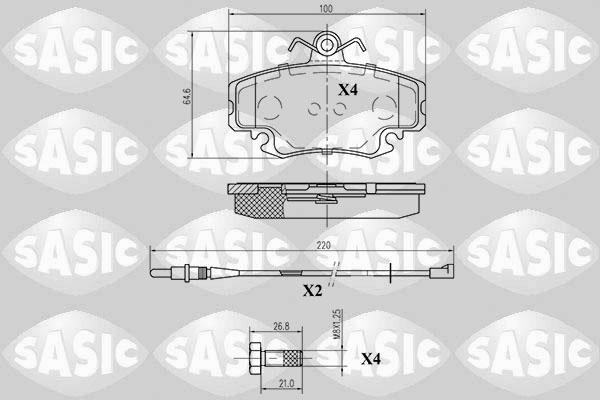 Sasic 6214010 - Brake Pad Set, disc brake autospares.lv