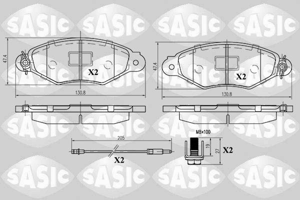 Sasic 6214012 - Brake Pad Set, disc brake autospares.lv