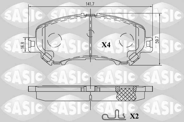 Sasic 6214039 - Brake Pad Set, disc brake autospares.lv