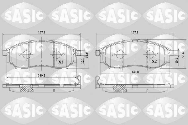 Sasic 6214036 - Brake Pad Set, disc brake autospares.lv