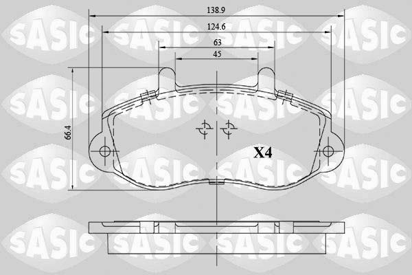 Sasic 6214033 - Brake Pad Set, disc brake autospares.lv