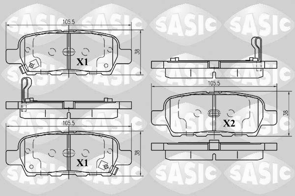 Sasic 6214025 - Brake Pad Set, disc brake autospares.lv