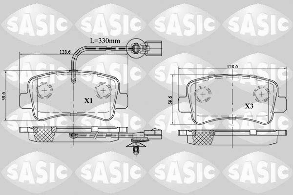 Sasic 6214021 - Brake Pad Set, disc brake autospares.lv