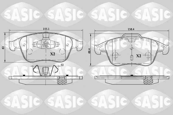 Sasic 6214027 - Brake Pad Set, disc brake autospares.lv