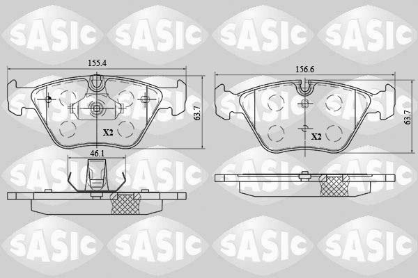 Sasic 6216099 - Brake Pad Set, disc brake autospares.lv