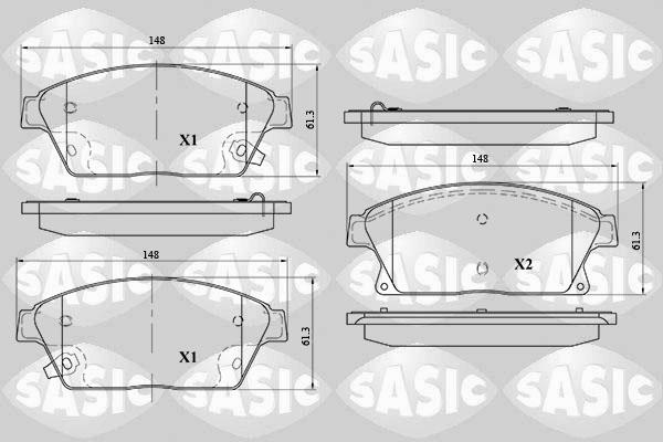 Sasic 6216098 - Brake Pad Set, disc brake autospares.lv