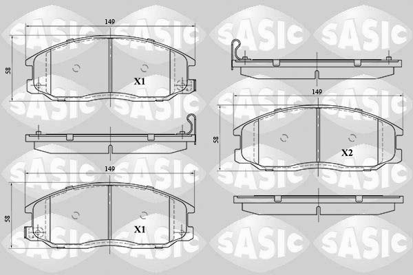 Sasic 6216093 - Brake Pad Set, disc brake autospares.lv