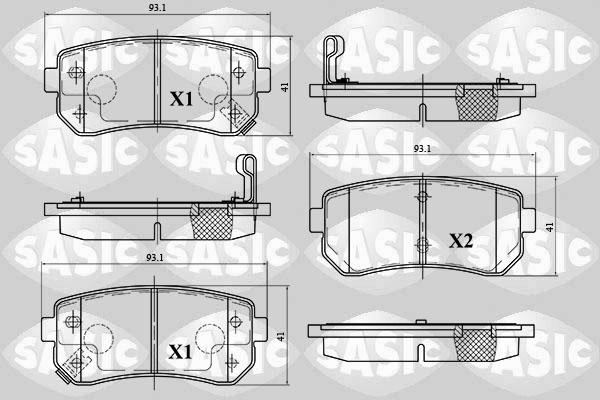 Sasic 6216097 - Brake Pad Set, disc brake autospares.lv