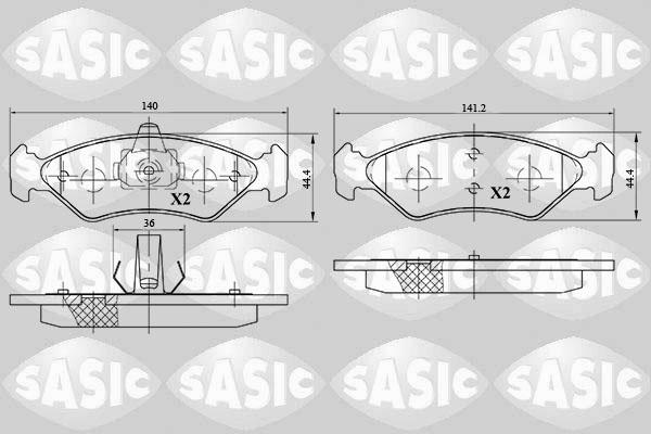 Sasic 6216049 - Brake Pad Set, disc brake autospares.lv